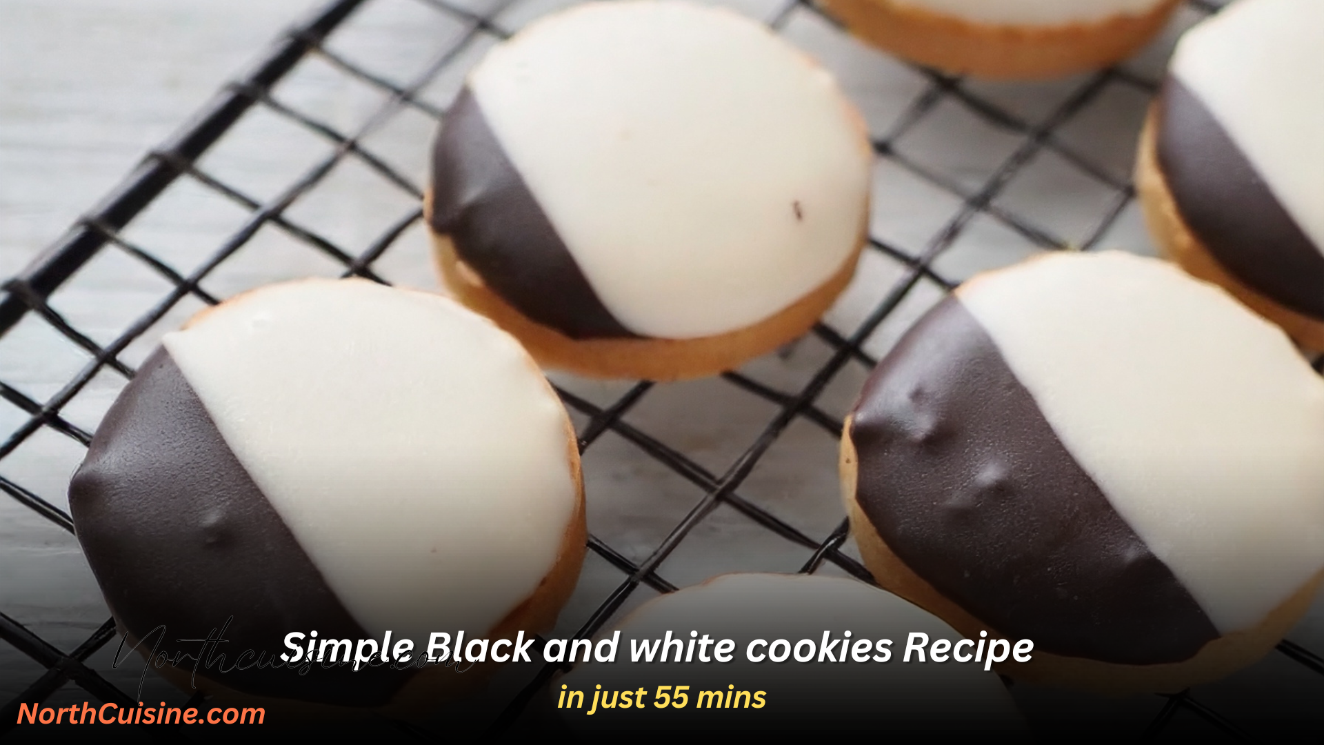 Simple Black and white cookies Recipe 1 3